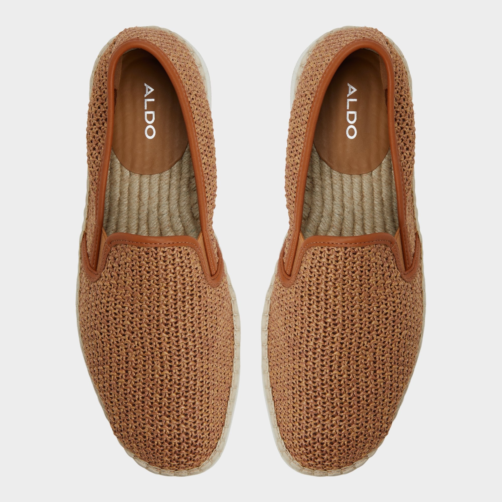 Aldo Johnney Cognac Textile Raffia Men's Espadrilles - Espadrille