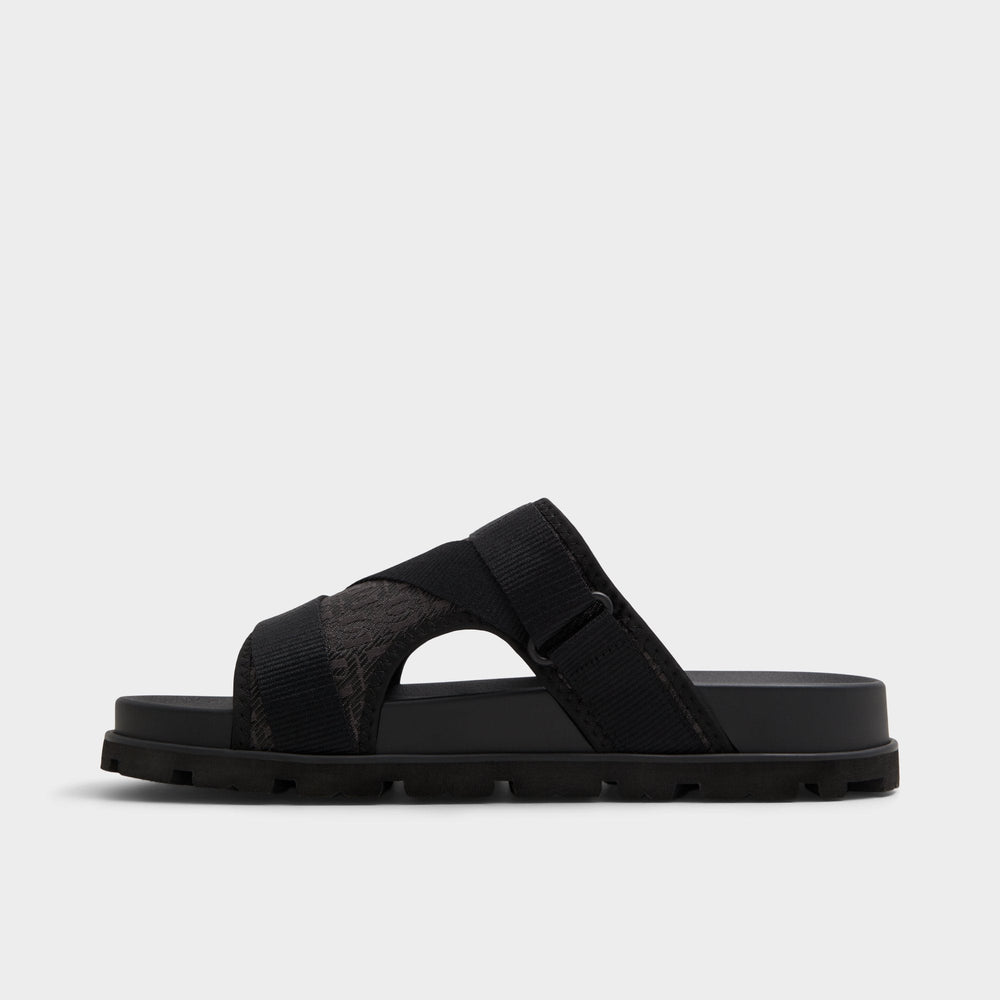Aldo Deniels Open Black Men's Slides - Slide sandal