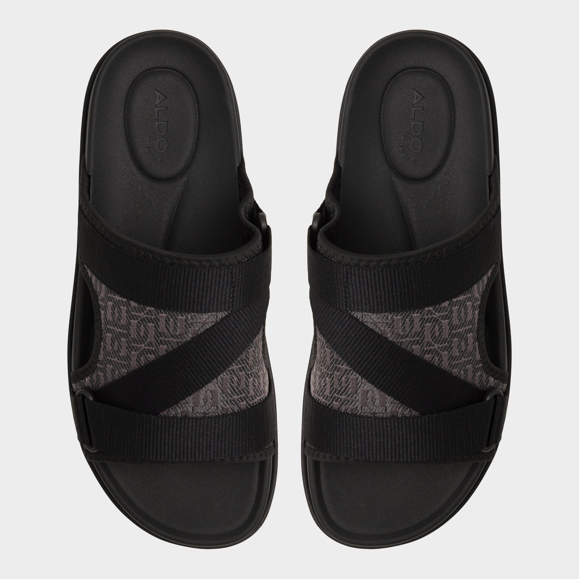 Aldo Deniels Open Black Men's Slides - Slide sandal