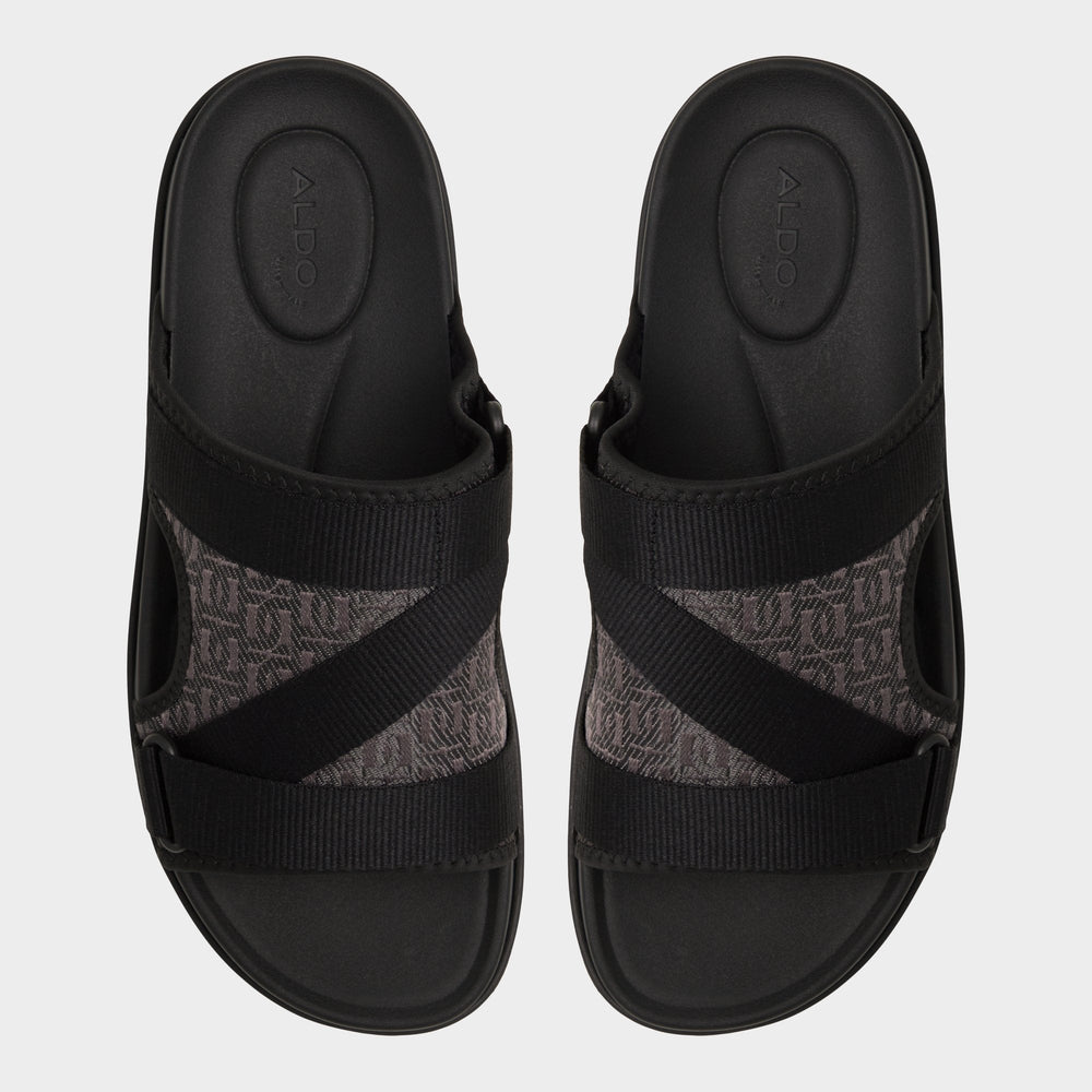 Aldo Deniels Open Black Men's Slides - Slide sandal