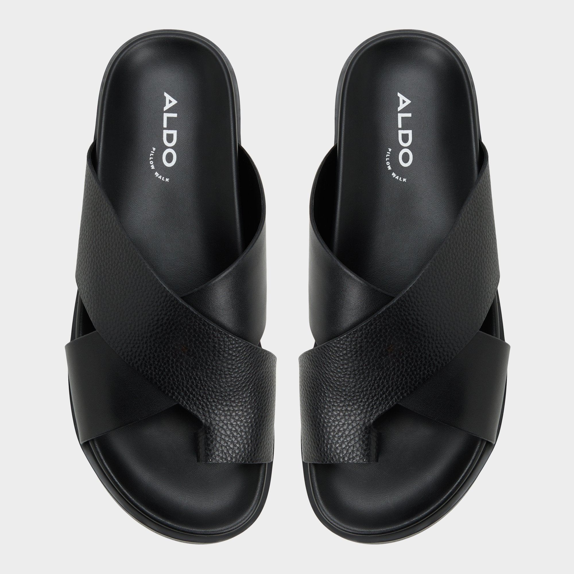 Aldo Darley Black Men's Sandals & Slides - Strappy flat sandal