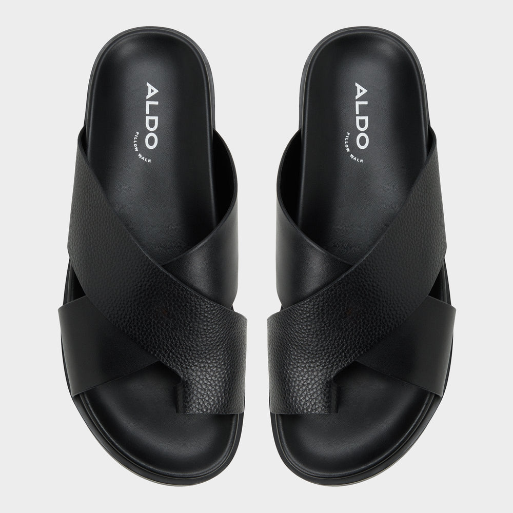 Aldo Darley Black Men's Sandals & Slides - Strappy flat sandal