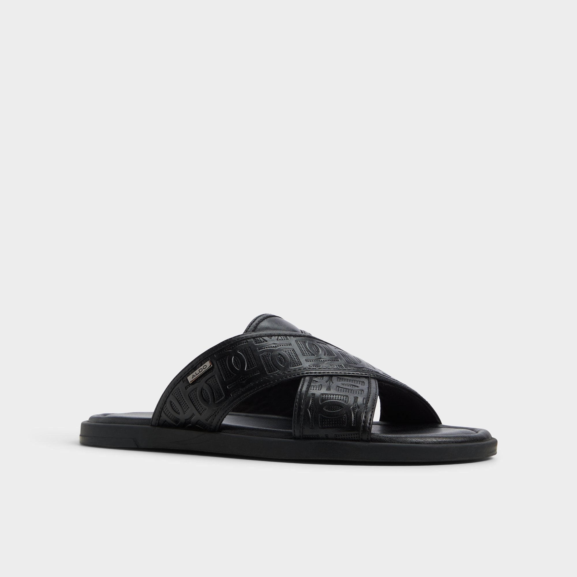 Aldo Olino Open Black Men's Slides - Slide sandal