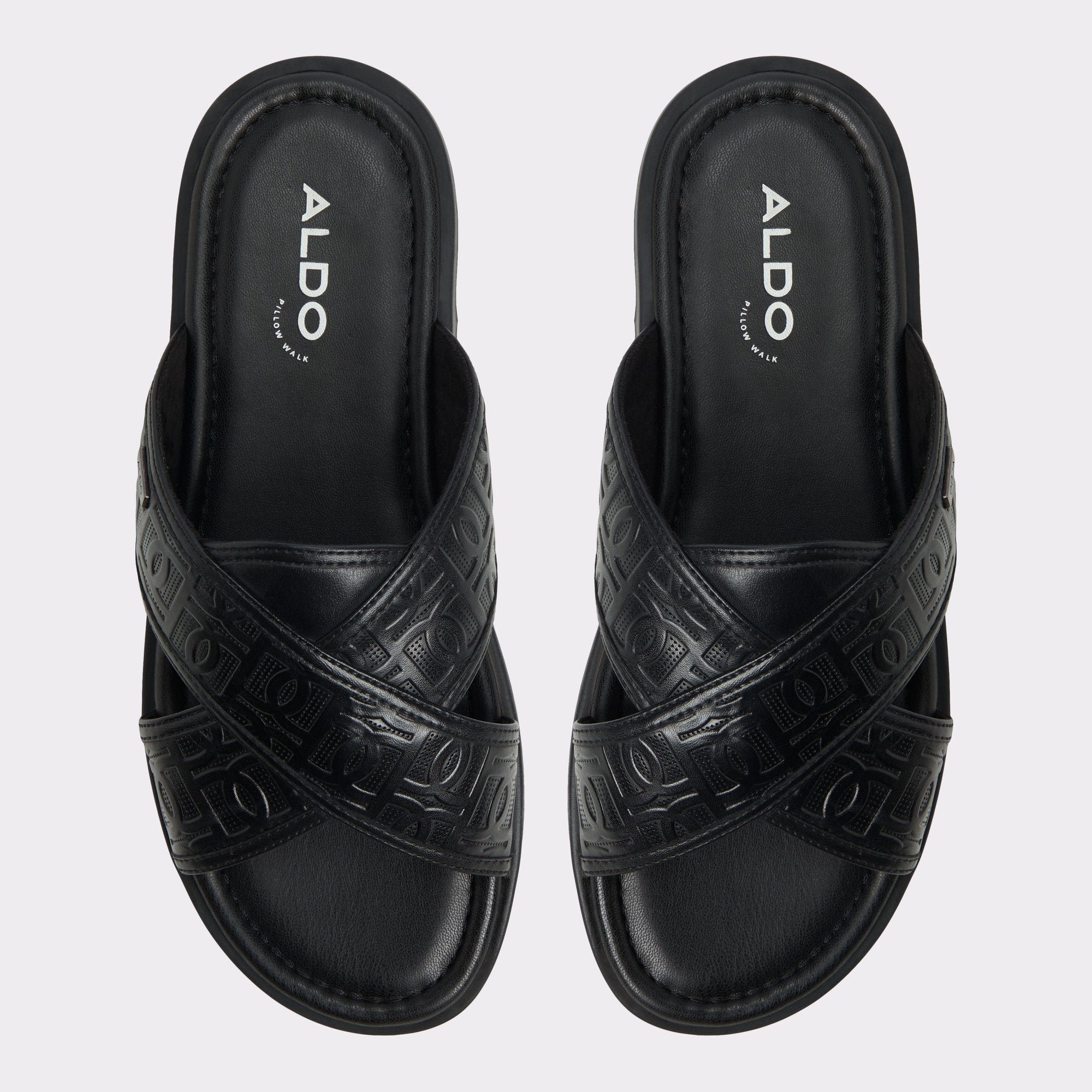 Aldo Olino Open Black Men's Slides - Slide sandal