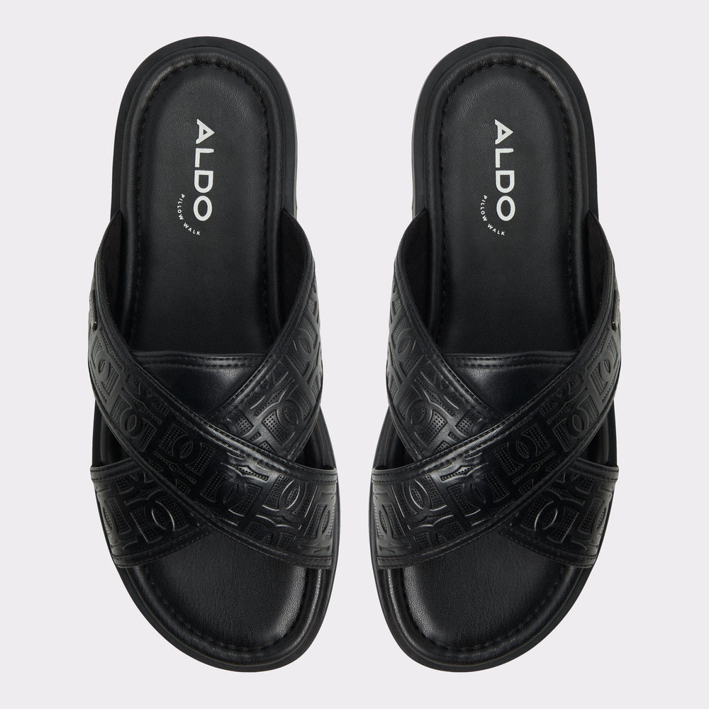 Aldo Olino Open Black Men's Slides - Slide sandal