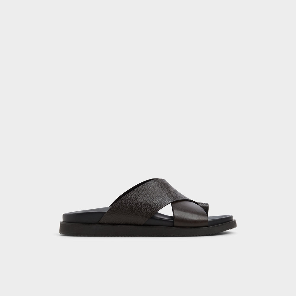 Aldo Darley Dark Brown Men's Sandals & Slides - Strappy flat sandal