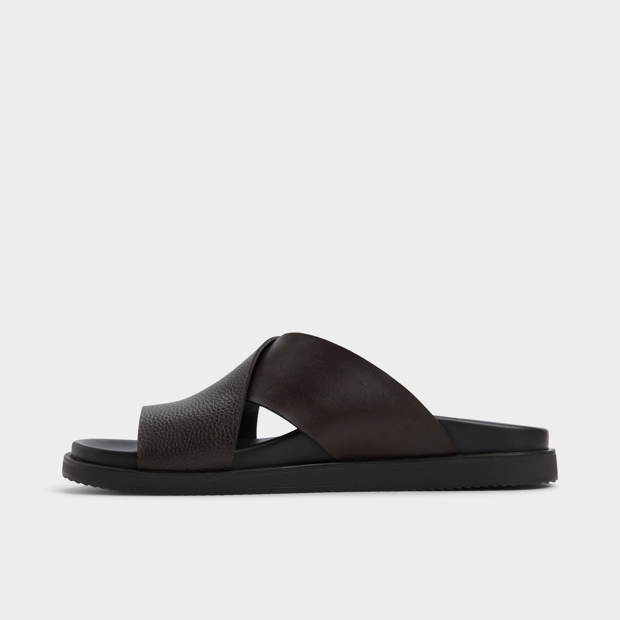 Aldo Darley Dark Brown Men's Sandals & Slides - Strappy flat sandal