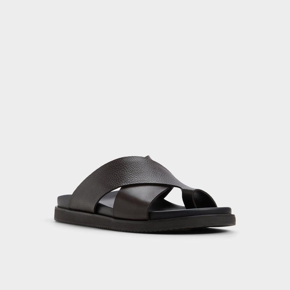 Aldo Darley Dark Brown Men's Sandals & Slides - Strappy flat sandal
