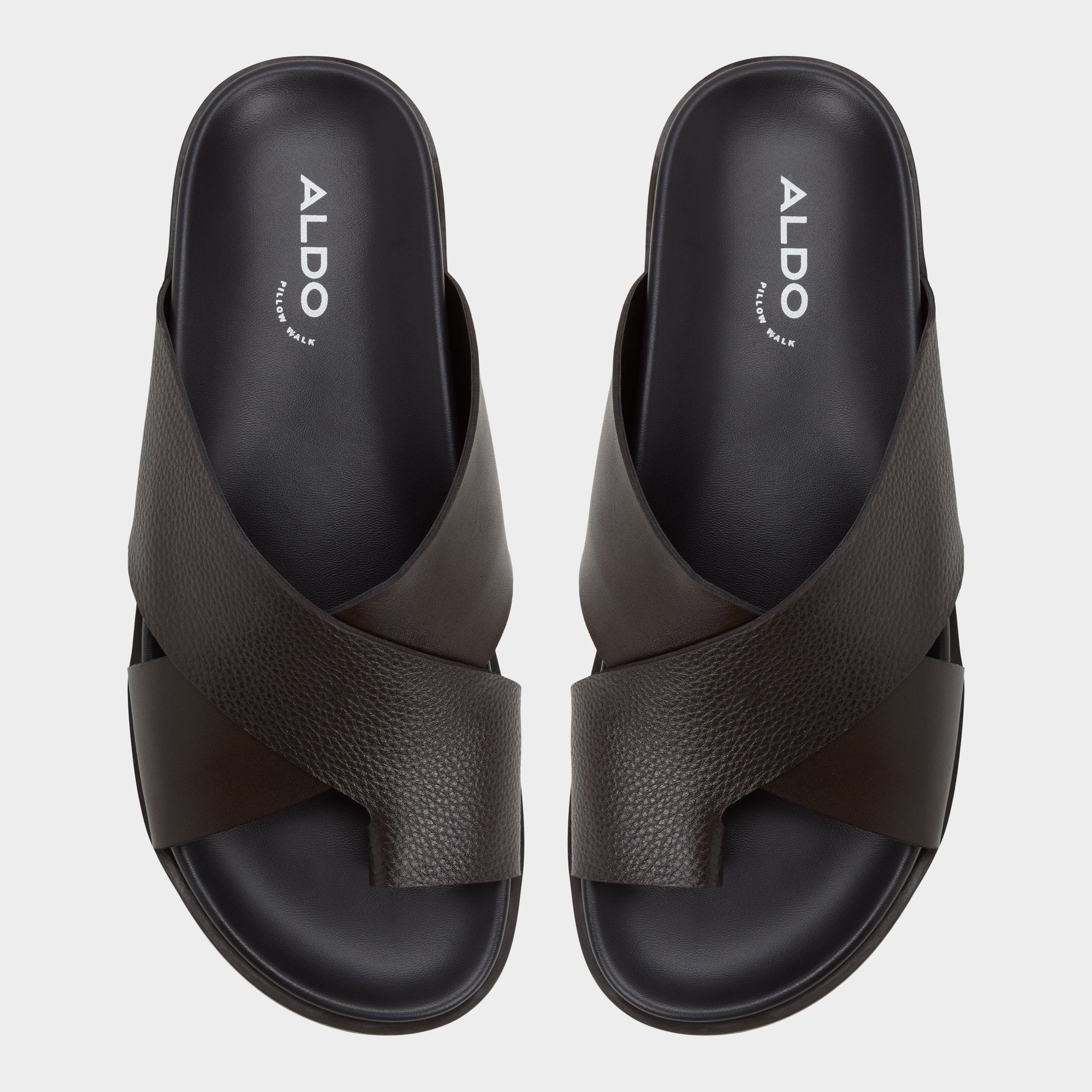 Aldo Darley Dark Brown Men's Sandals & Slides - Strappy flat sandal