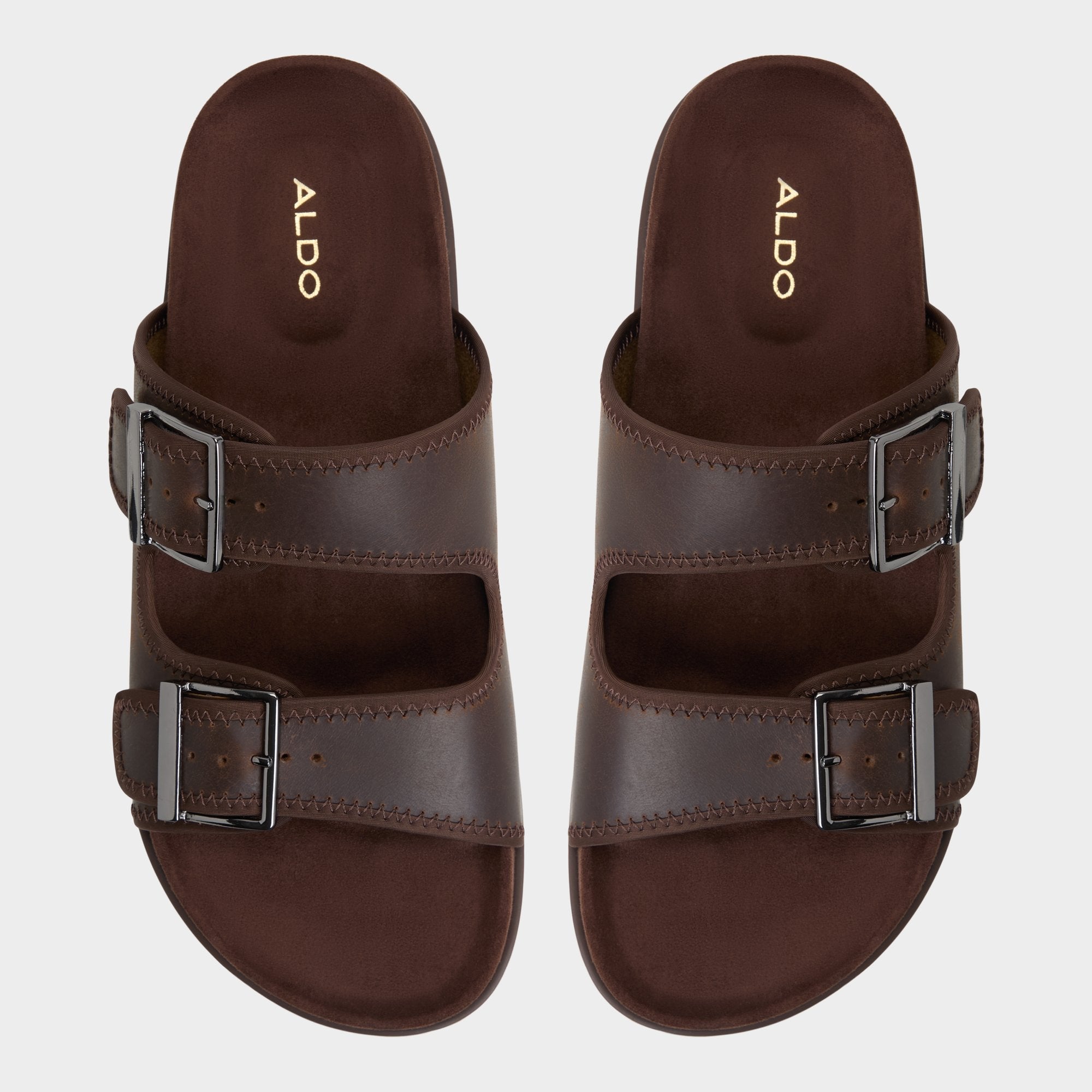 Aldo Sunnyside Dark Brown Men's Slides - Slide sandal