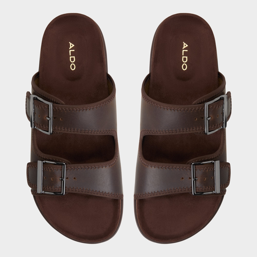 Aldo Sunnyside Dark Brown Men's Slides - Slide sandal
