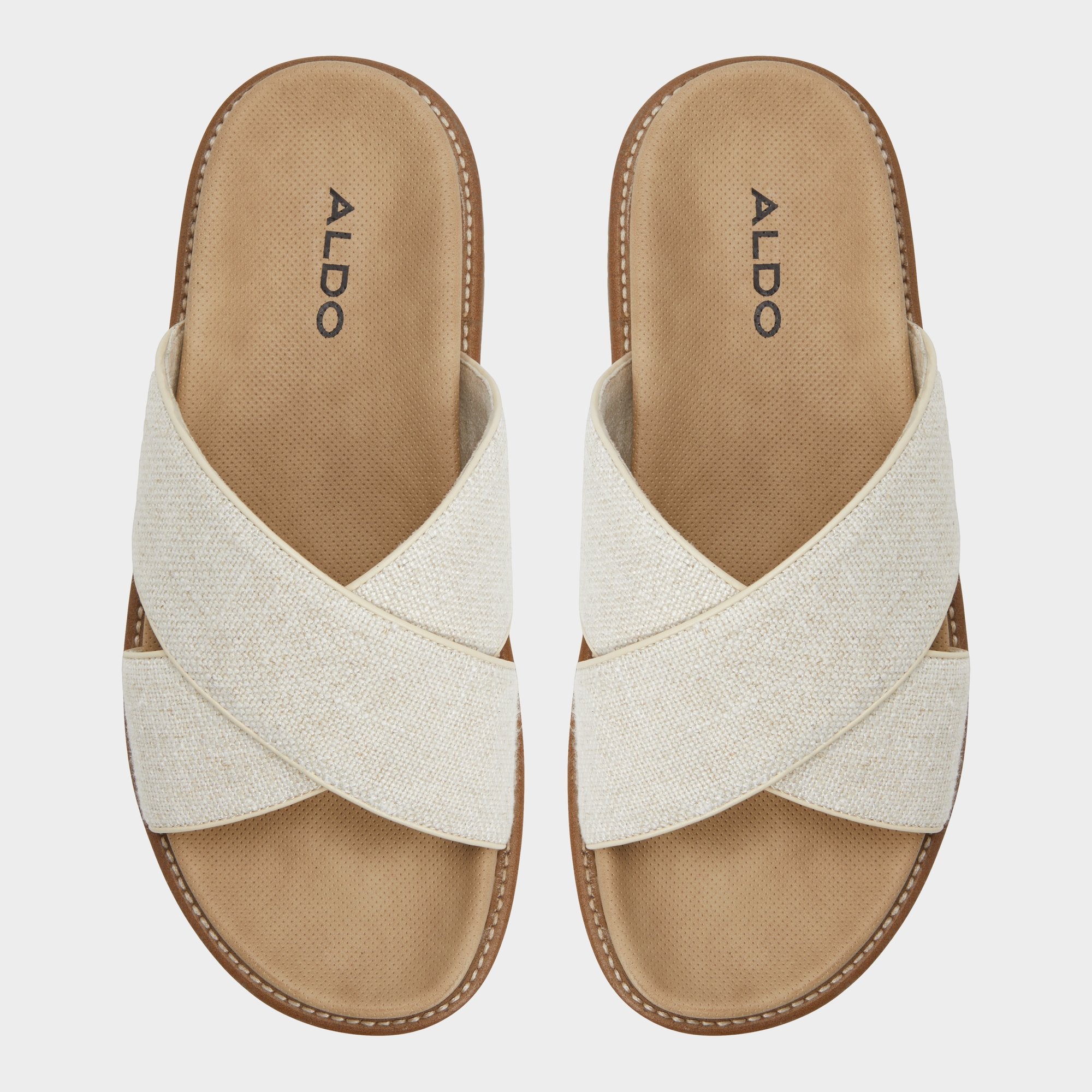 Aldo Marrin Open Beige Men's Slides - Slide sandal