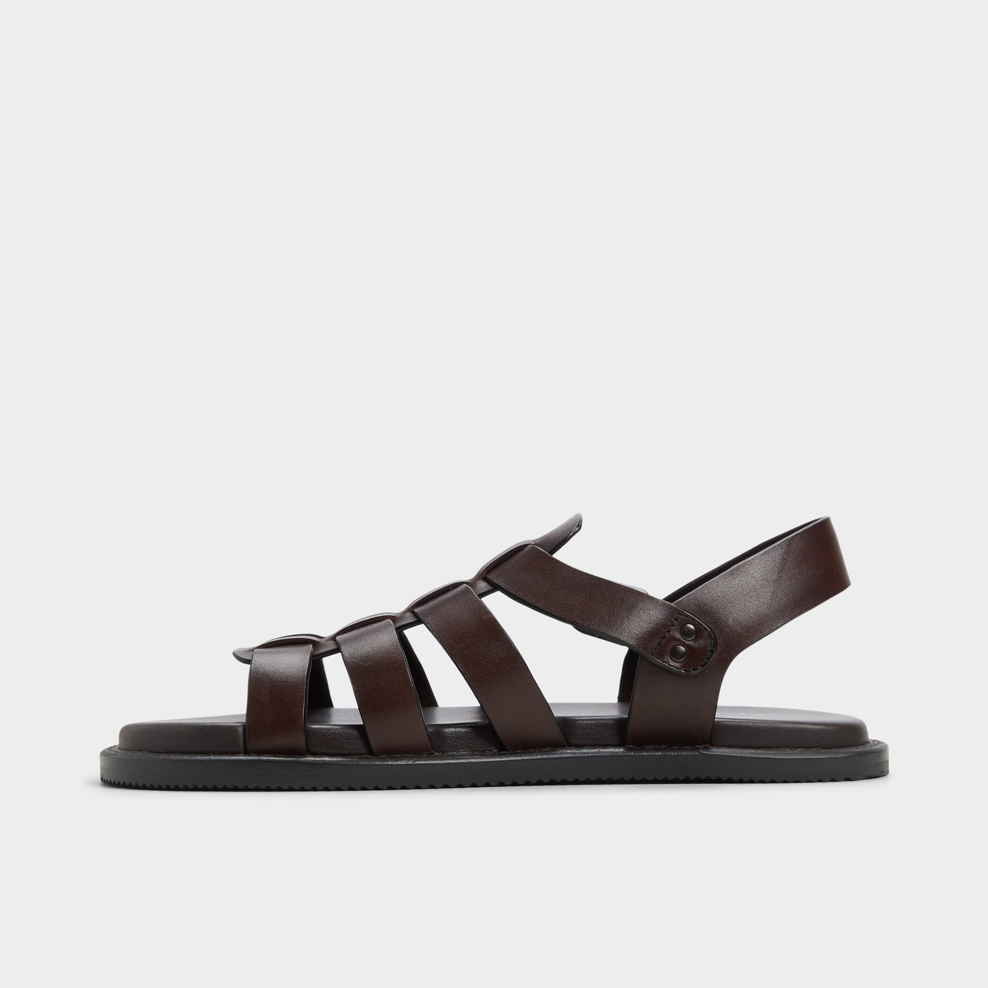 Aldo Warley Dark Brown Men's Sandals & Slides - Strappy flat sandal