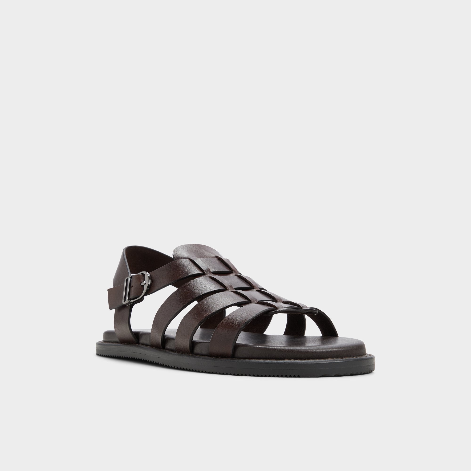 Aldo Warley Dark Brown Men's Sandals & Slides - Strappy flat sandal
