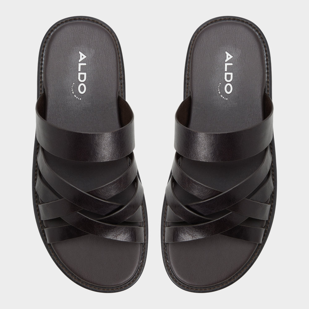 Aldo Haniff Brown Men's Sandals & Slides - Strappy flat sandal