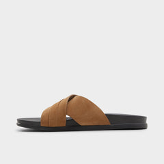 Aldo Delmar Open Brown Men's Slides - Slide sandal