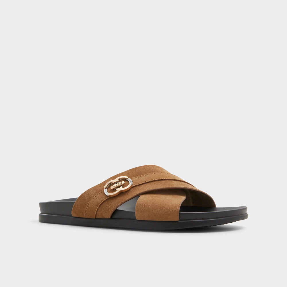 Aldo Delmar Open Brown Men's Slides - Slide sandal