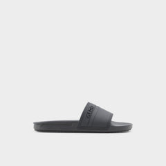Aldo Dinmore Black Synthetic Rubber Men's Slides - Slide sandal