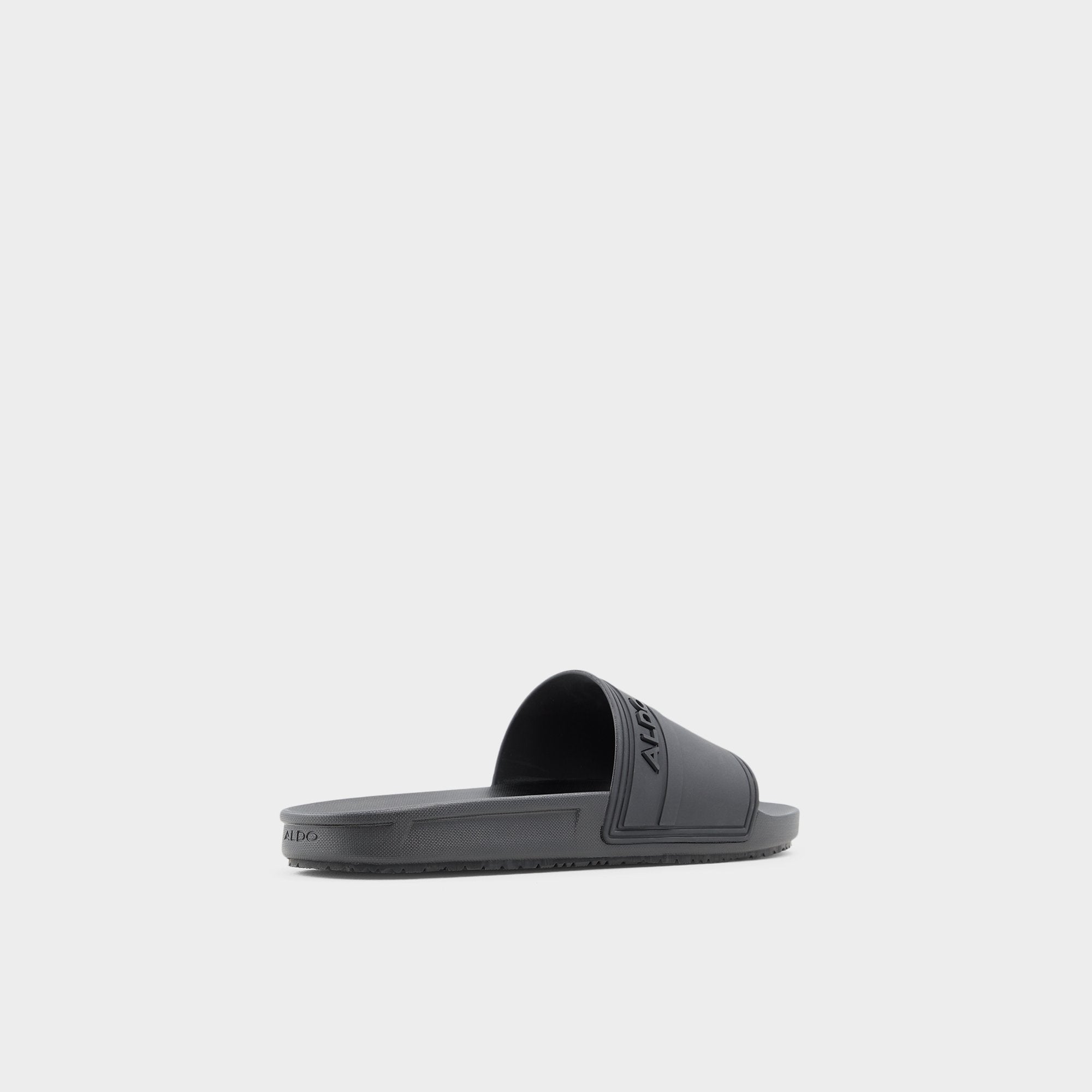 Aldo Dinmore Black Synthetic Rubber Men's Slides - Slide sandal