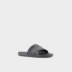 Aldo Dinmore Black Synthetic Rubber Men's Slides - Slide sandal