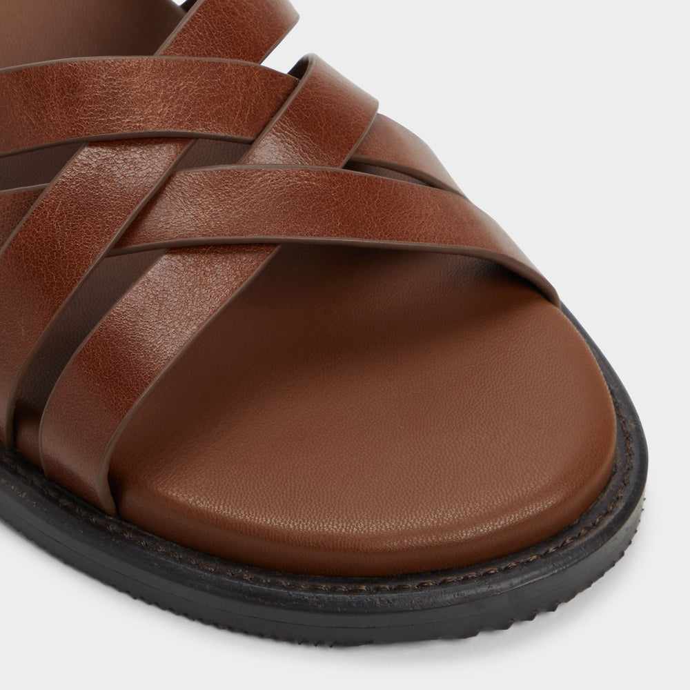Aldo Haniff Cognac Men's Sandals & Slides - Strappy flat sandal