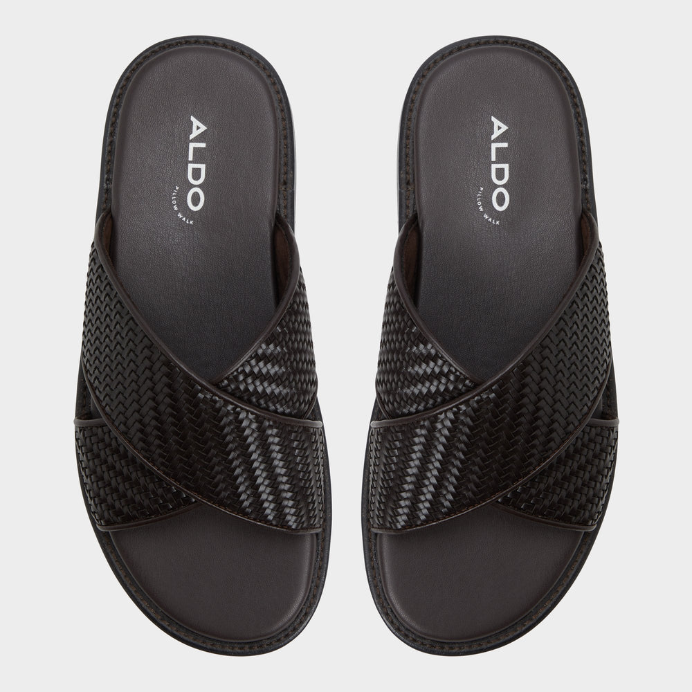 Aldo Tarik Dark Brown Men's Sandals & Slides - Slide sandal
