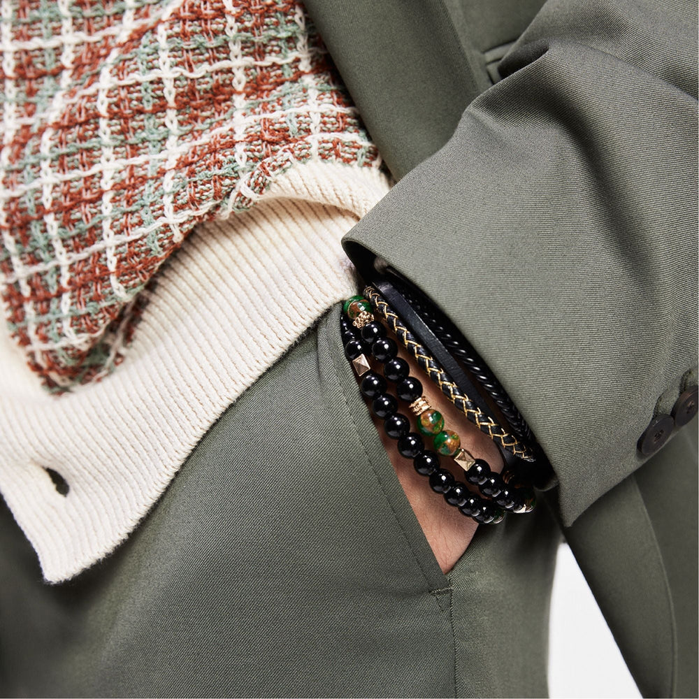Aldo Alderbrae Dark Green Men's Jewelry - Bracelet