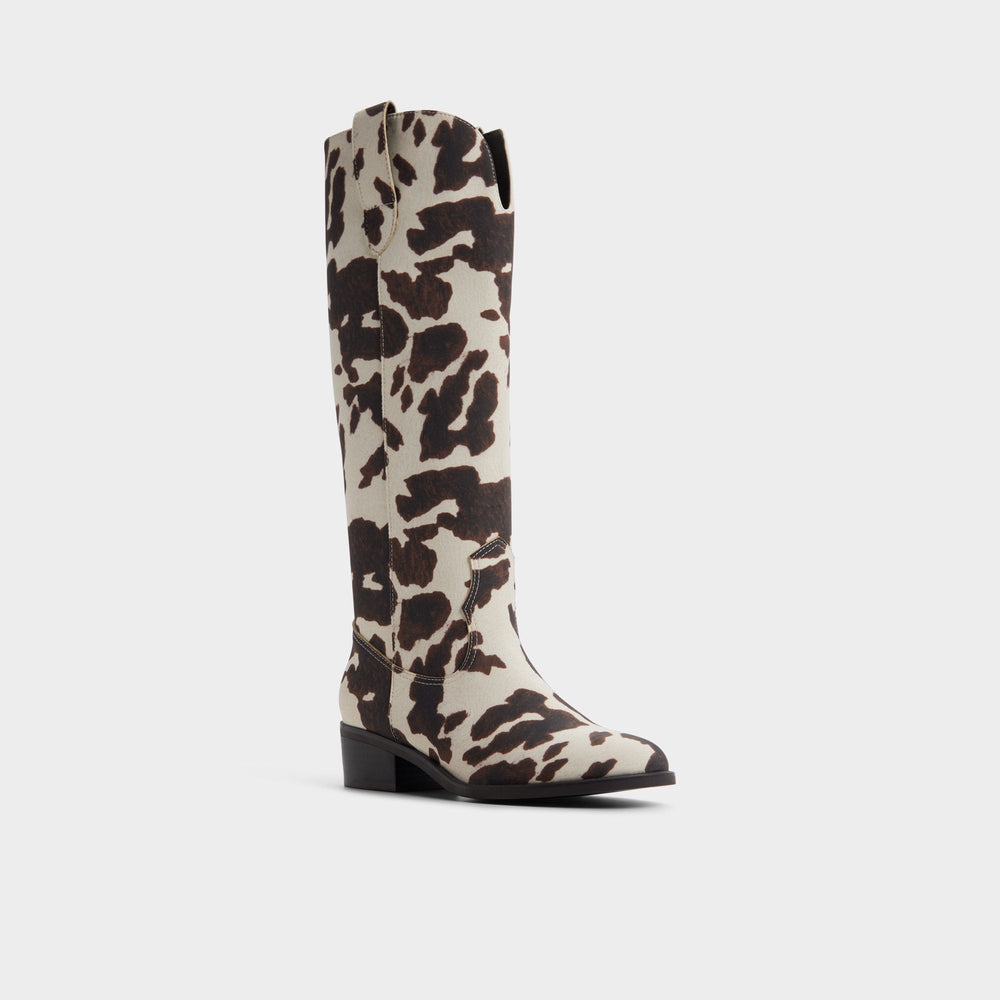Aldo Kaydia in Open Brown 14179225 - Western knee-high boot, Block heel