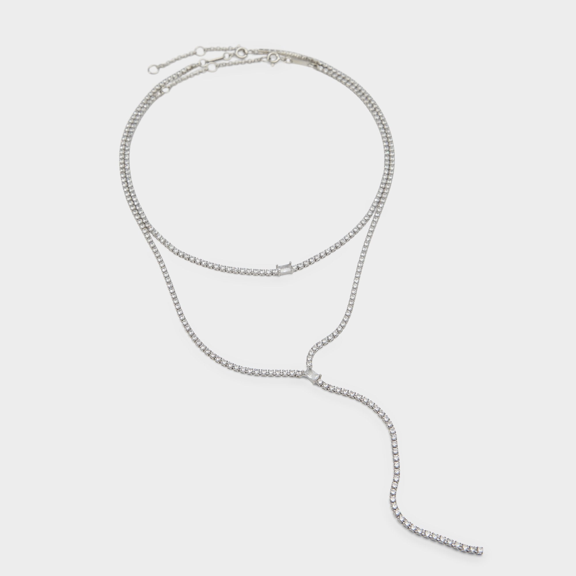 Aldo Alata Silver/Clear Multi Women's Cubic Zirconia - Necklace