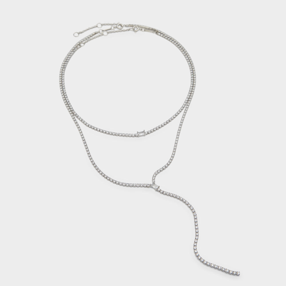Aldo Alata Silver/Clear Multi Women's Cubic Zirconia - Necklace