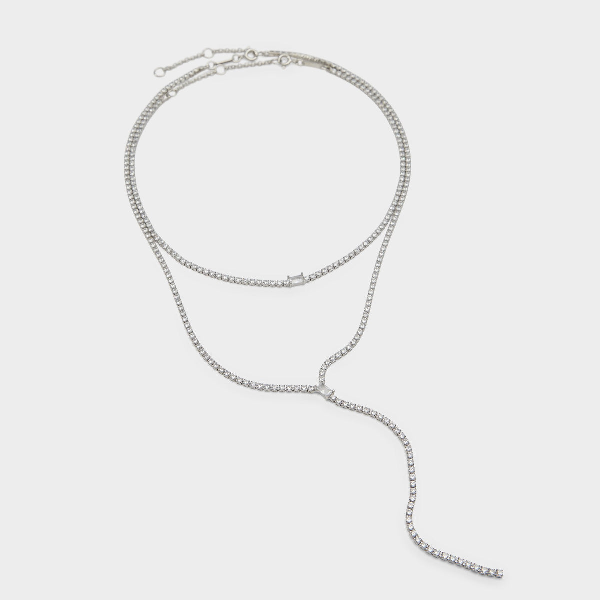 Aldo Alata Silver/Clear Multi Women's Cubic Zirconia - Necklace