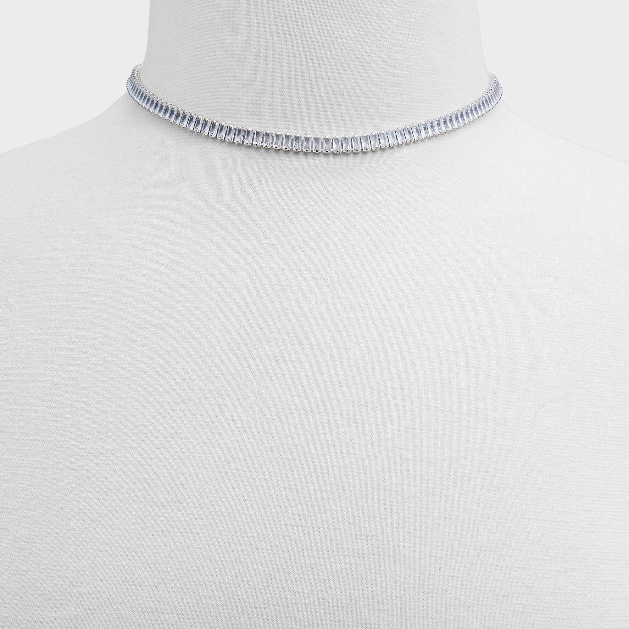 Aldo Maliana Silver/Clear Multi Women's Necklaces - Choker necklace