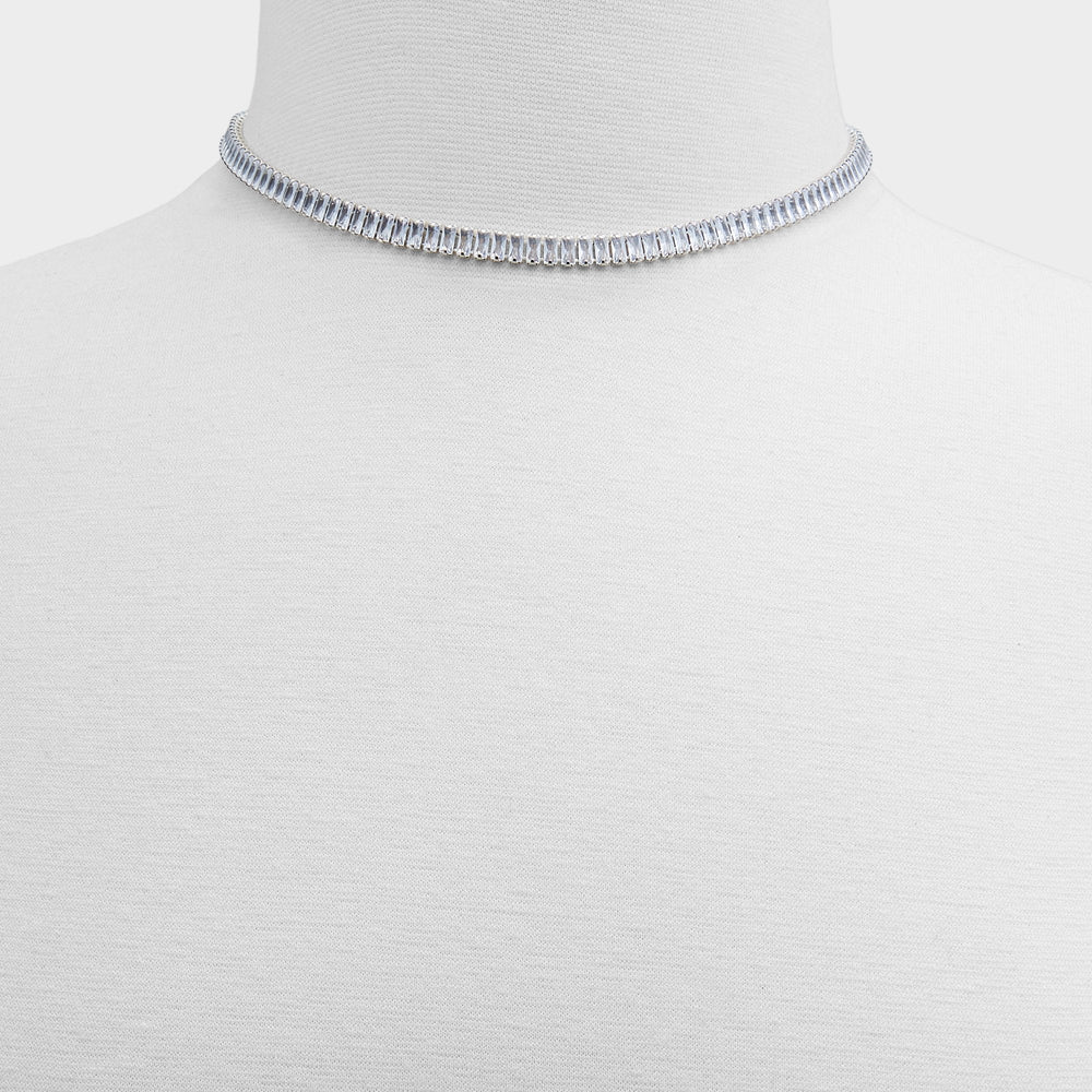 Aldo Maliana Silver/Clear Multi Women's Necklaces - Choker necklace