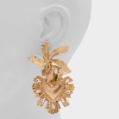 Aldo Scarllett in Gold Clear Multi - Chandelier earrings