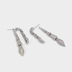 Aldo Serrpente in Silver Clear Multi - Statement earrings