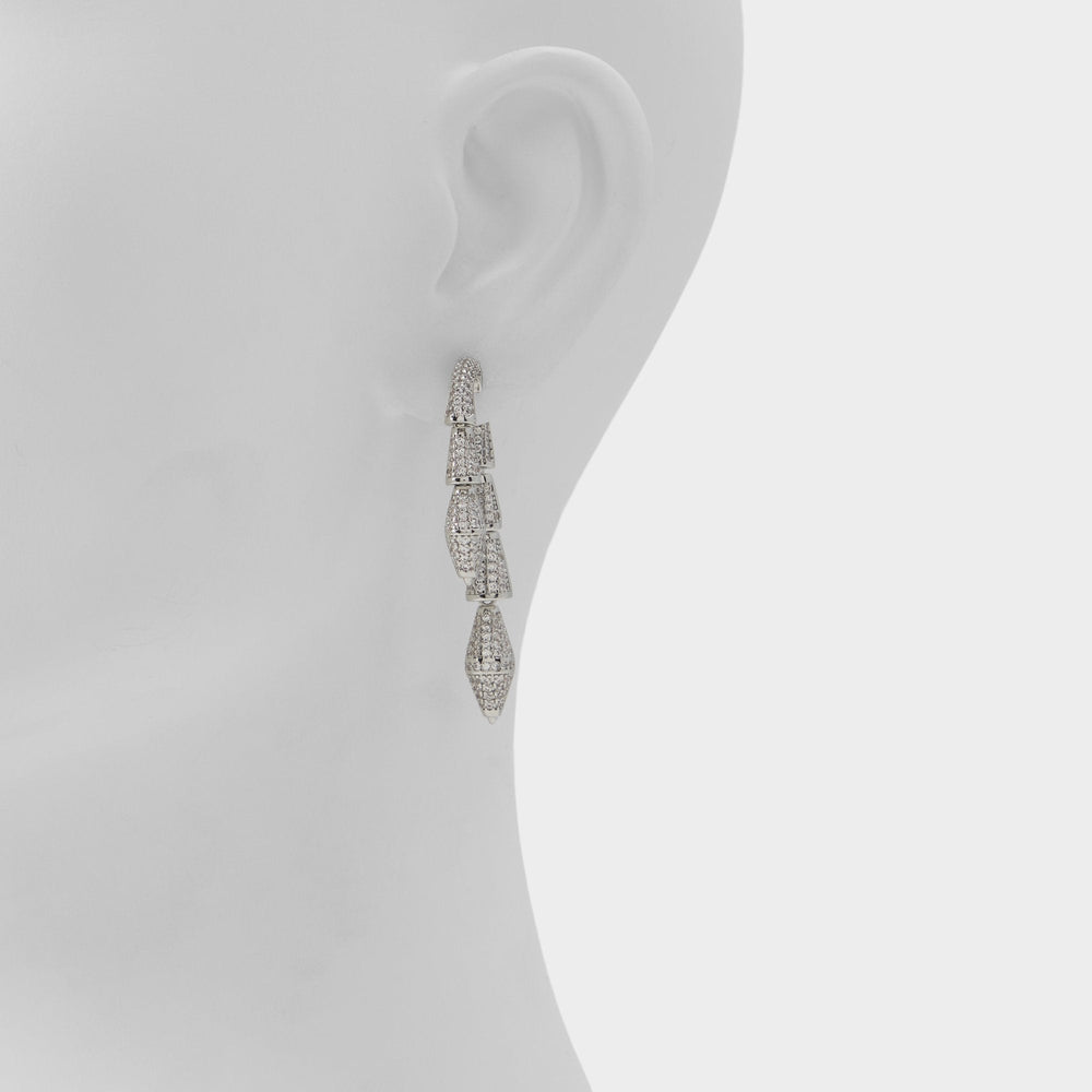 Aldo Serrpente in Silver Clear Multi - Statement earrings