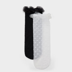 Aldo Polkafrill in Black White - Socks
