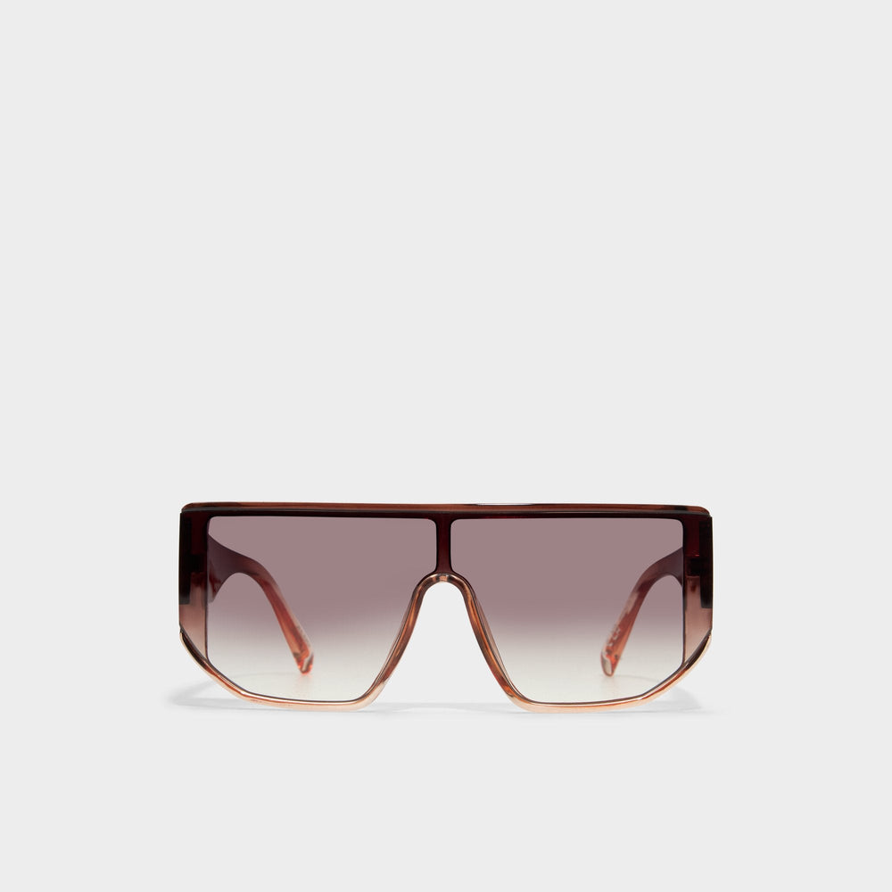 Aldo Thiedan Brown Women's Shield - Shield sunglasses