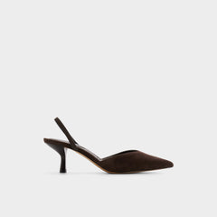 Aldo Re in Olivia Dark Brown - Sling back high heel, Stiletto heel