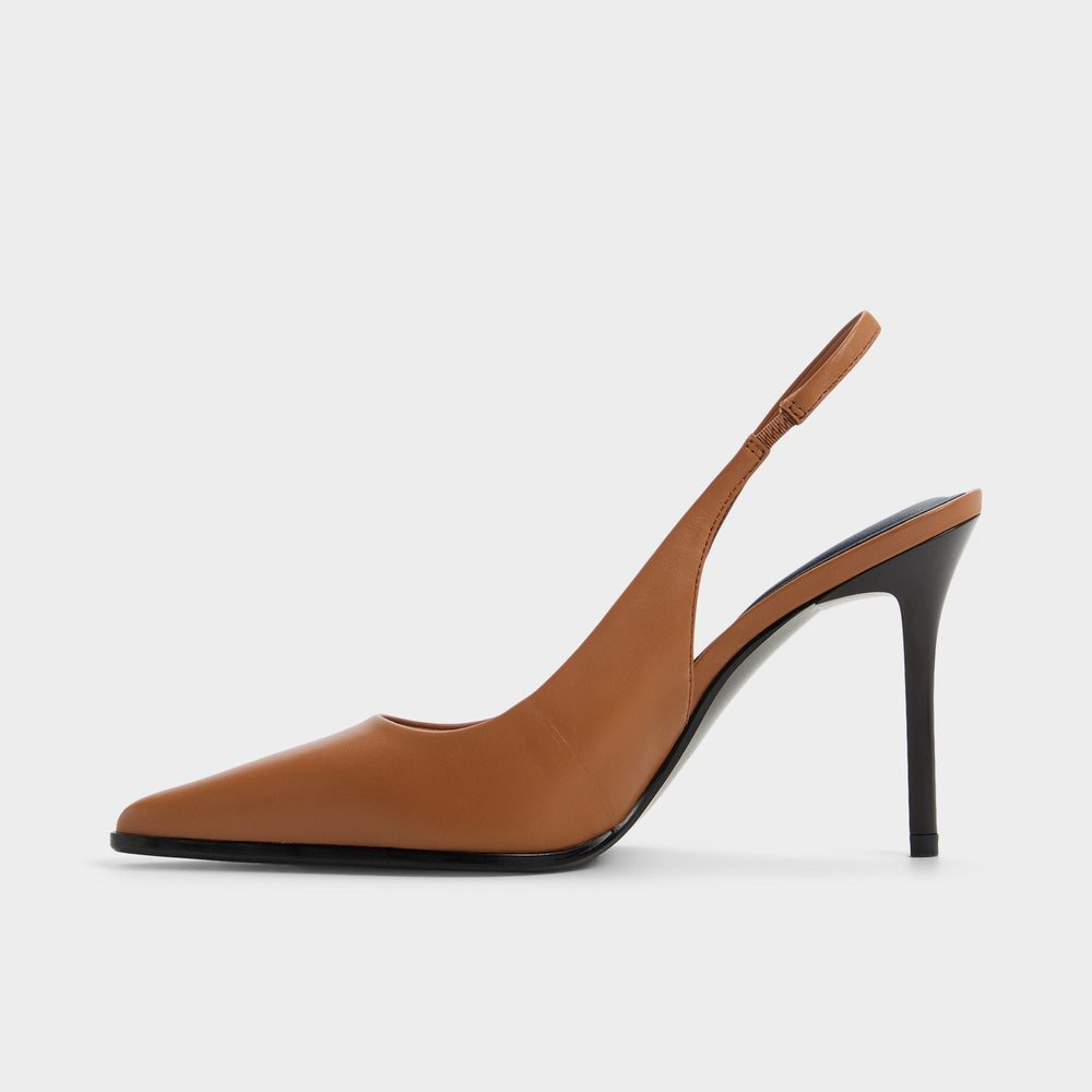 Aldo Re in Samantha Light Brown - Sling back high heel, Stiletto heel