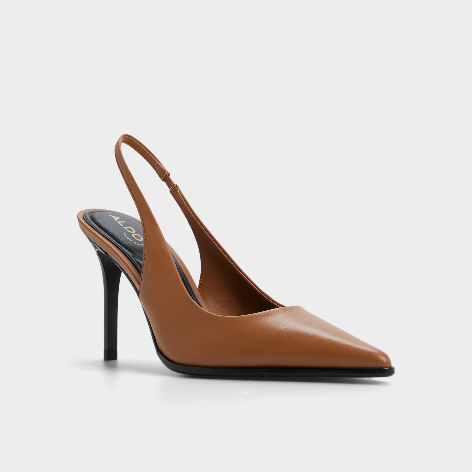 Aldo Re in Samantha Light Brown - Sling back high heel, Stiletto heel