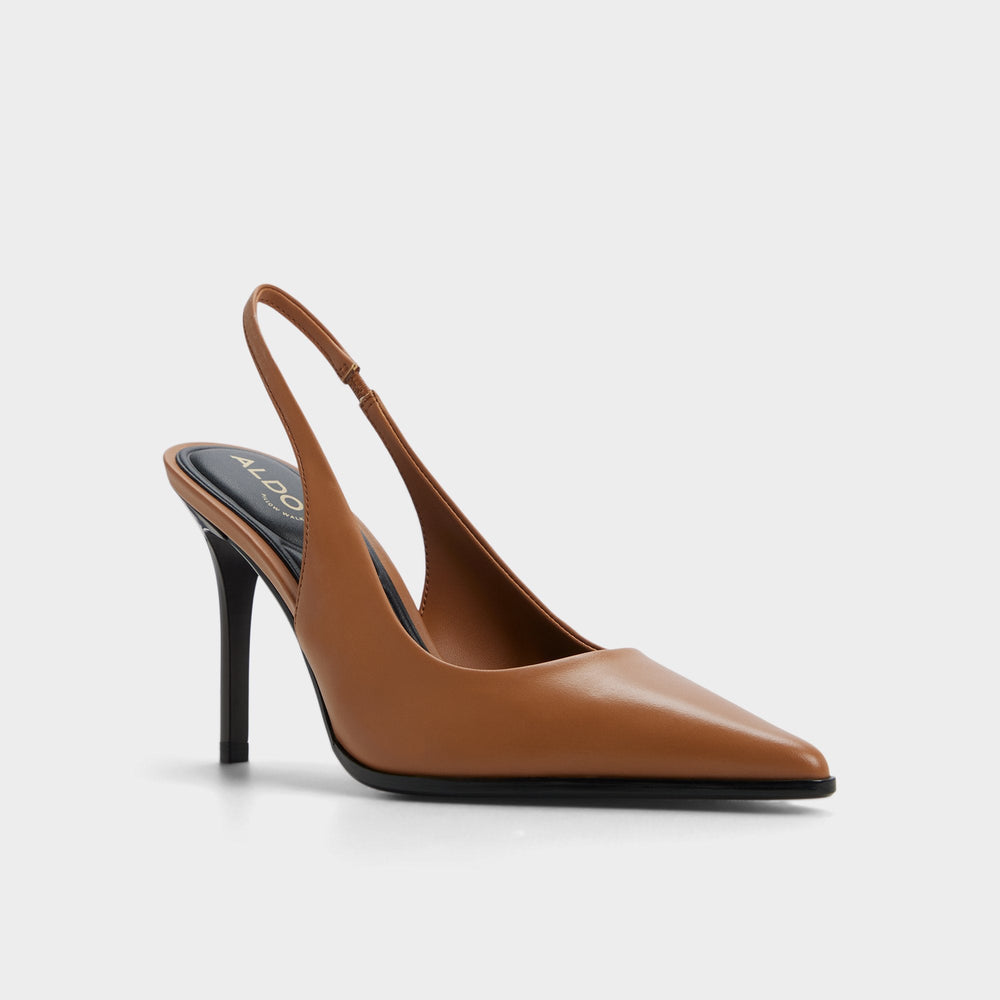 Aldo Re in Samantha Light Brown - Sling back high heel, Stiletto heel