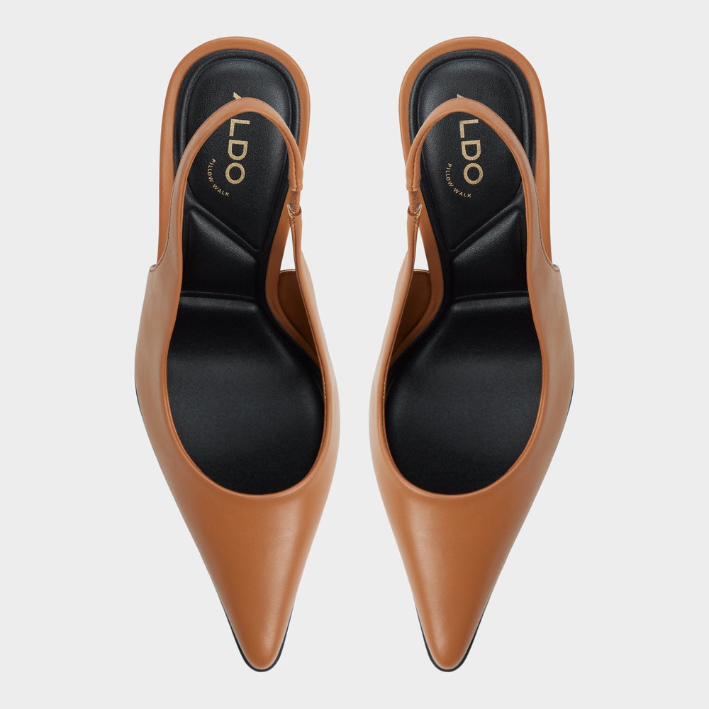 Aldo Re in Samantha Light Brown - Sling back high heel, Stiletto heel