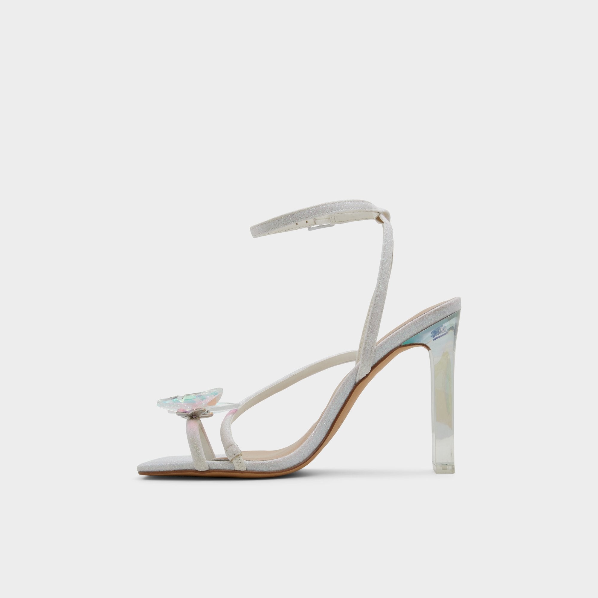 Aldo Pepela in White - Strappy heeled sandal, Block heel