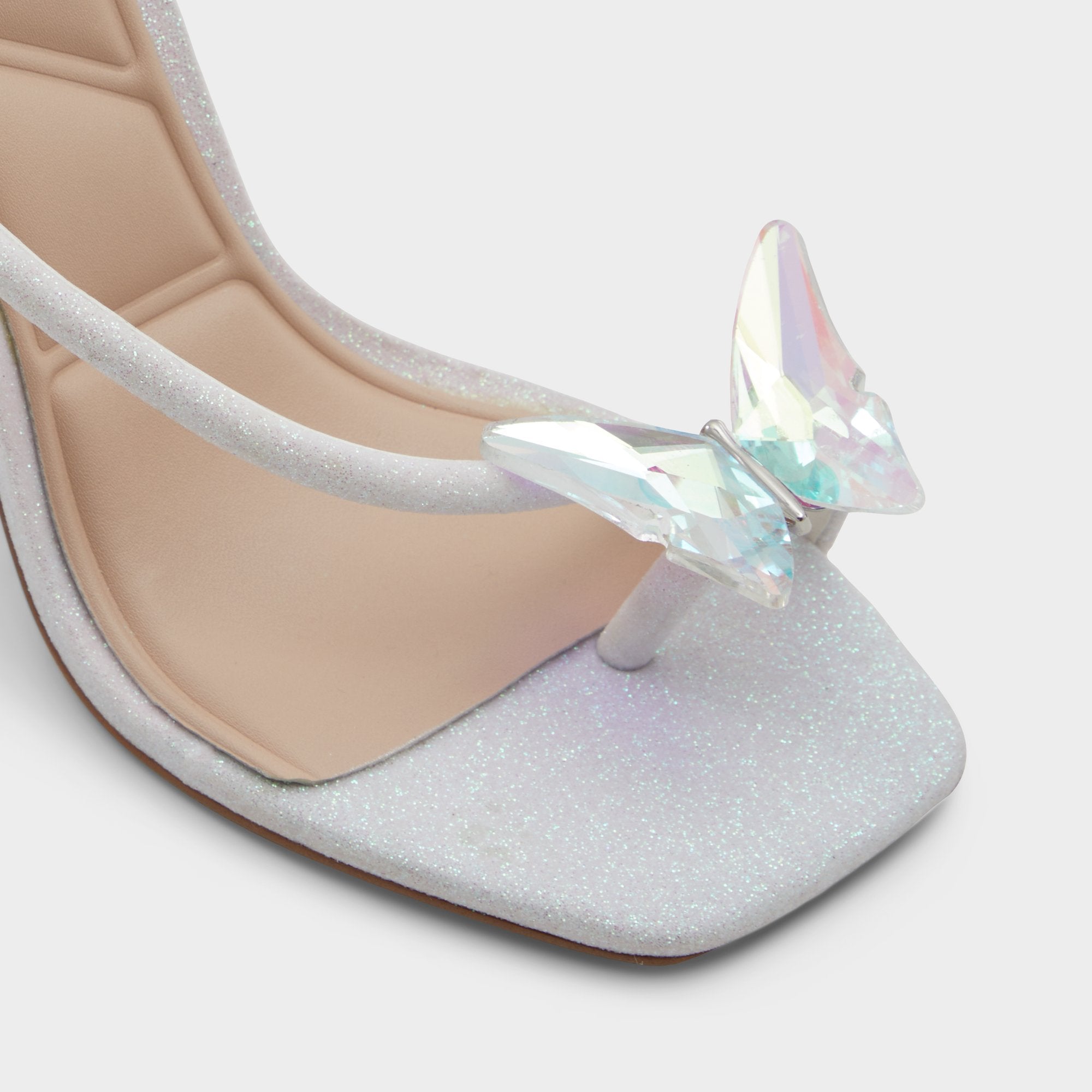 Aldo Pepela in White - Strappy heeled sandal, Block heel