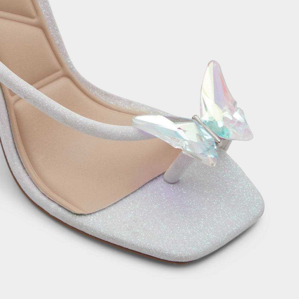 Aldo Pepela in White - Strappy heeled sandal, Block heel