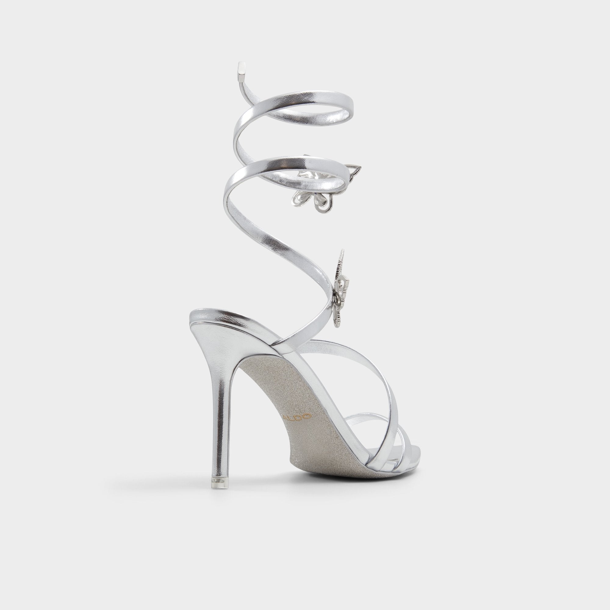 Aldo Ocia in Silver - Stiletto strappy sandal