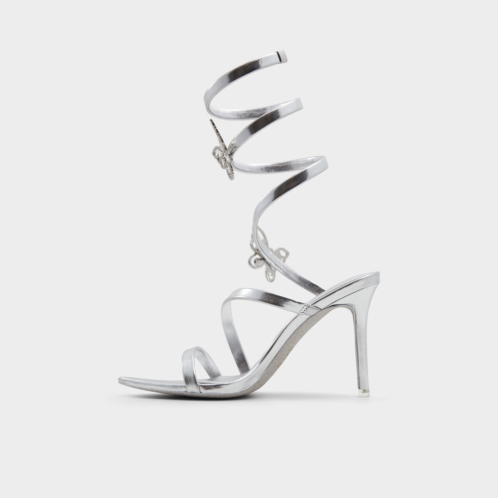 Aldo Ocia in Silver - Stiletto strappy sandal