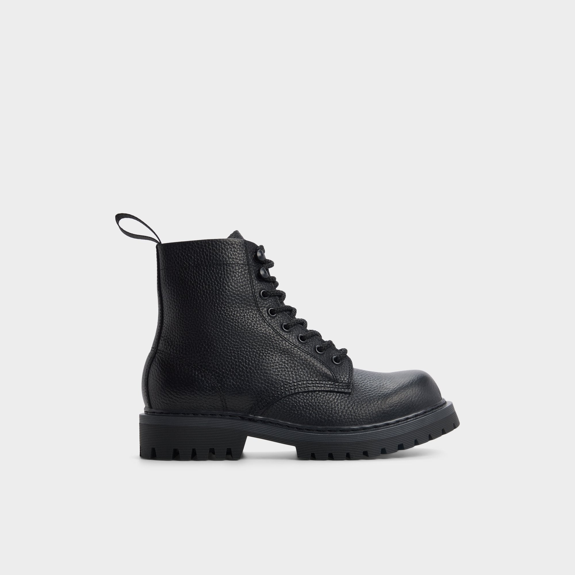 Aldo Doublezero in Other Black - Combat boot, Lug sole