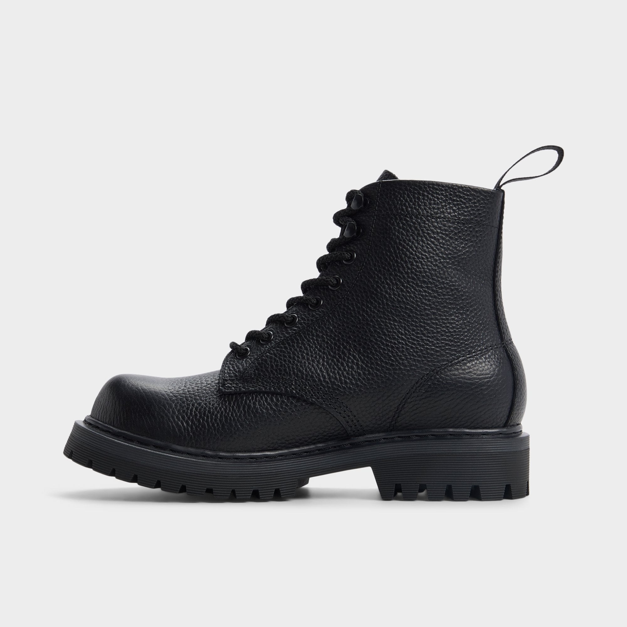 Aldo Doublezero in Other Black - Combat boot, Lug sole